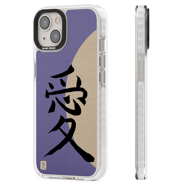 Vintage Japanese Kanji - Love Clear Impact Phone Case for iPhone 13, iPhone 14, iPhone 15