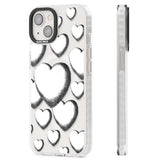 Hand-Drawn Hearts Magsafe Impact Phone Case for iPhone 13, iPhone 14, iPhone 15