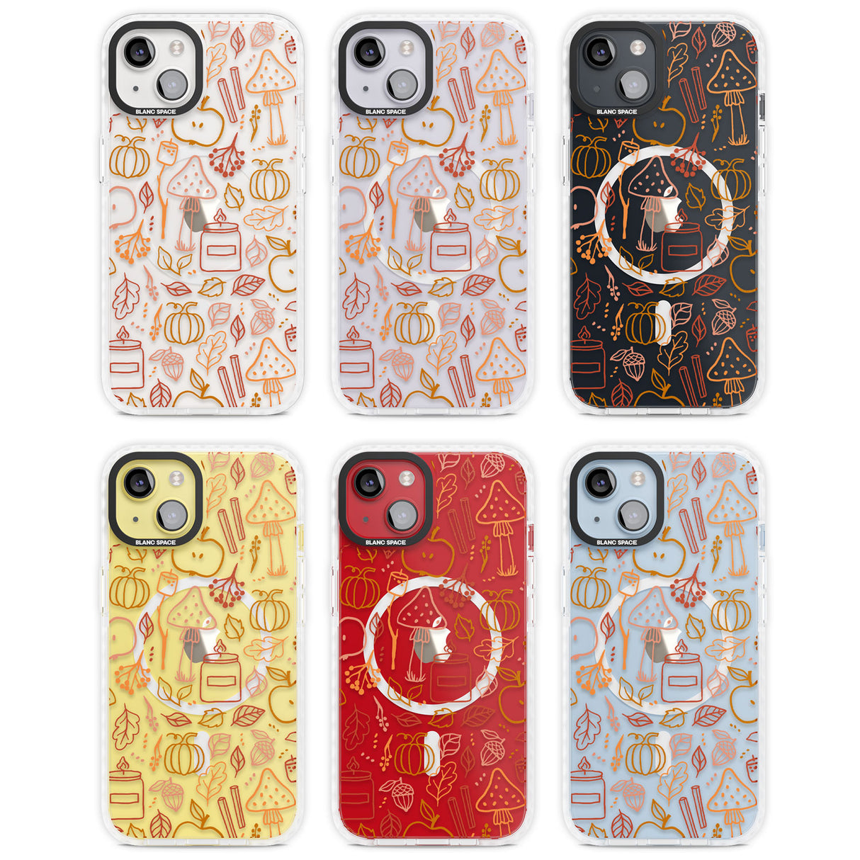 Autumn Line Pattern Magsafe Impact Phone Case for iPhone 13, iPhone 14, iPhone 15