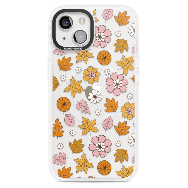 Autumn Leaves and Flowers Magsafe Impact Phone Case for iPhone 13, iPhone 14, iPhone 15