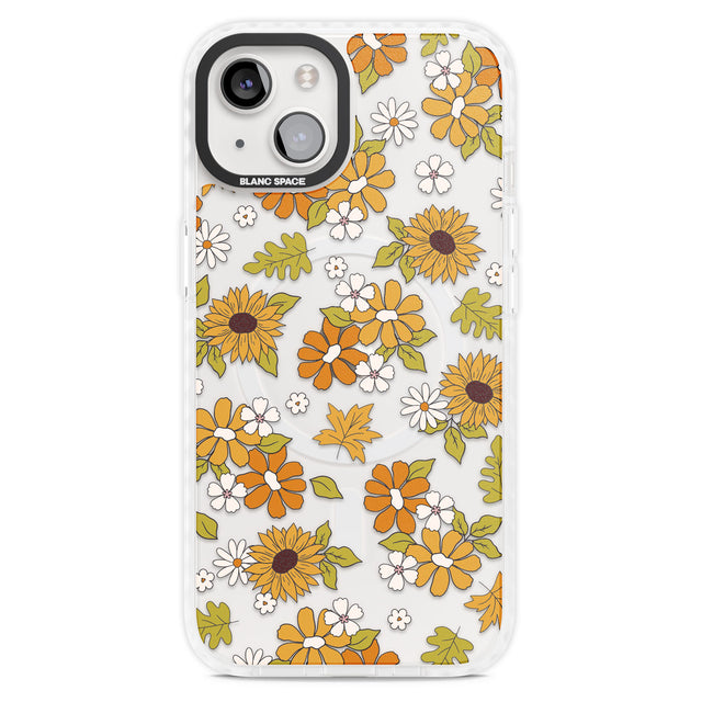 Boho Sunflowers Magsafe Impact Phone Case for iPhone 13, iPhone 14, iPhone 15