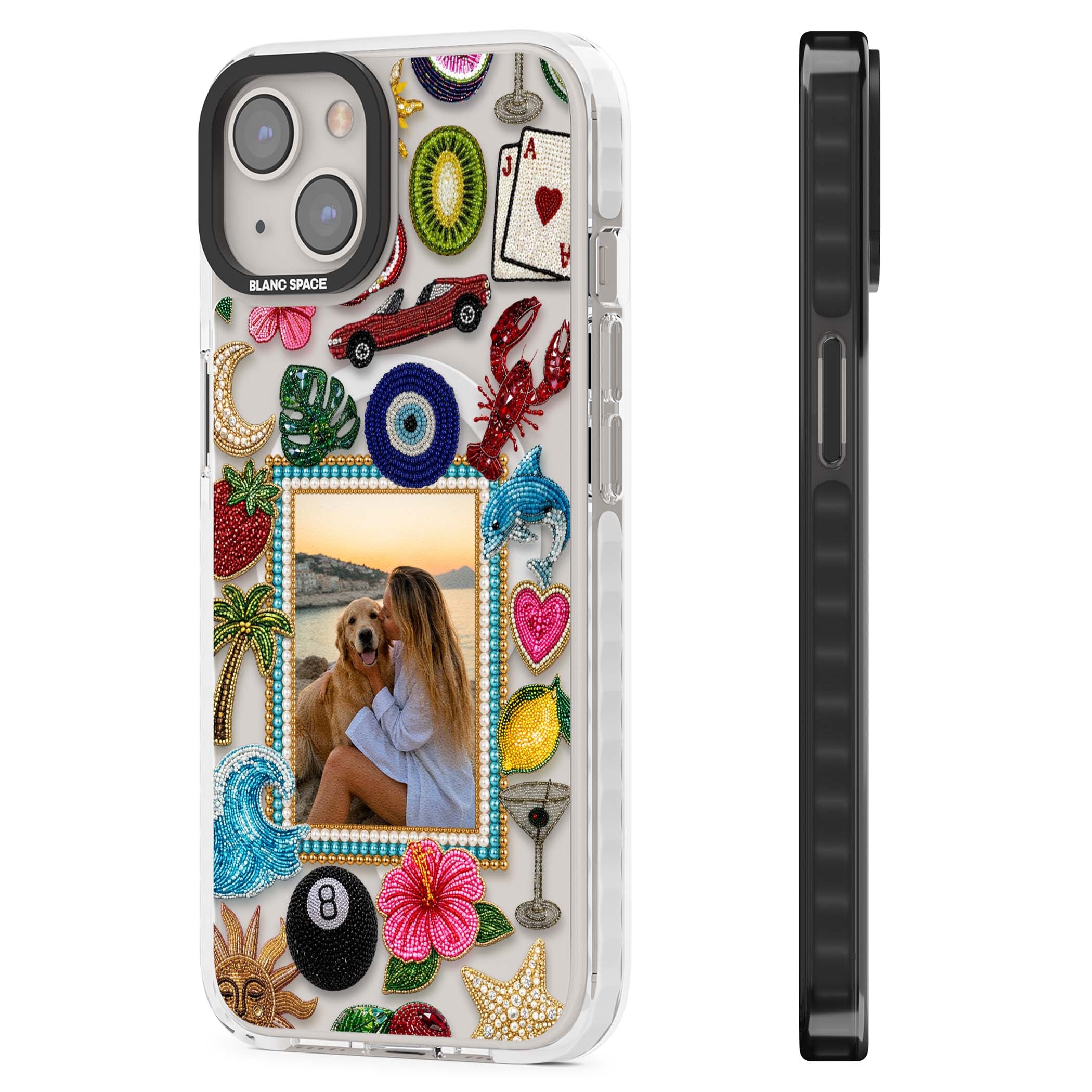 Beaded Photo coastal iPhone case | Impact Magsafe case for iPhone 13, iPhone 14, iPhone 15