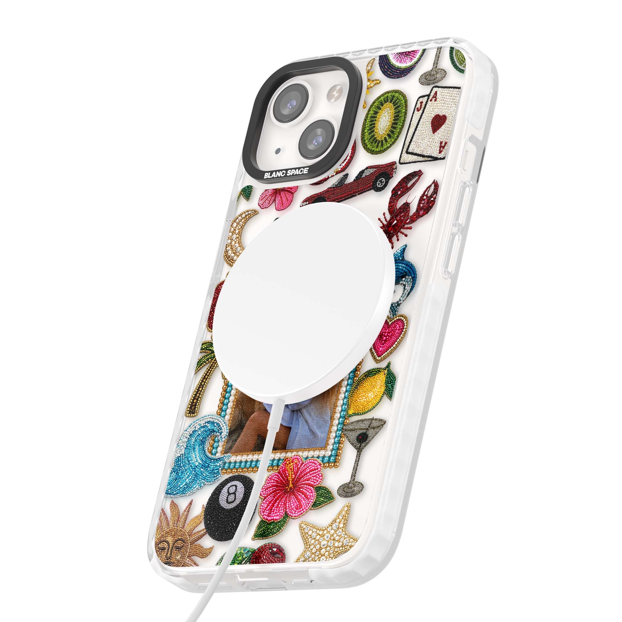 Beaded Photo coastal iPhone case | Impact Magsafe case for iPhone 13, iPhone 14, iPhone 15