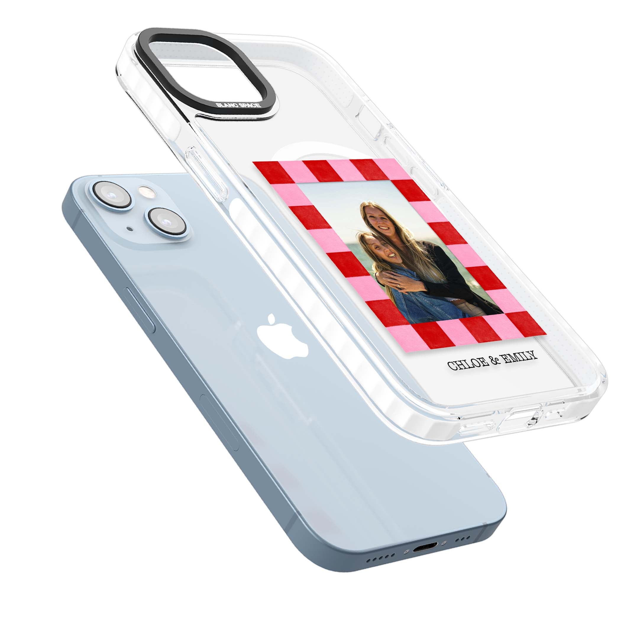Bubblegum Check Photo for her iPhone case | Impact Magsafe case for iPhone 13, iPhone 14, iPhone 15