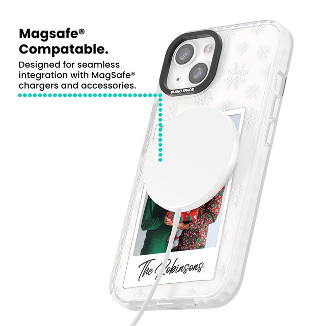 Personalised Snowflake Photo Magsafe Impact Phone Case for iPhone 13, iPhone 14, iPhone 15