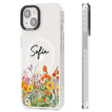 Personalised Summer Wildflowers Magsafe Impact Phone Case for iPhone 13, iPhone 14, iPhone 15