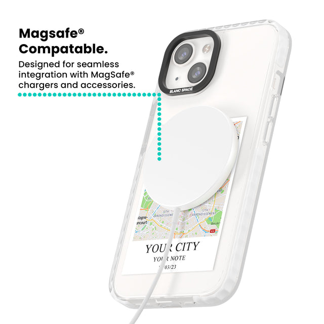 Personalised World Map Magsafe Impact Phone Case for iPhone 13, iPhone 14, iPhone 15