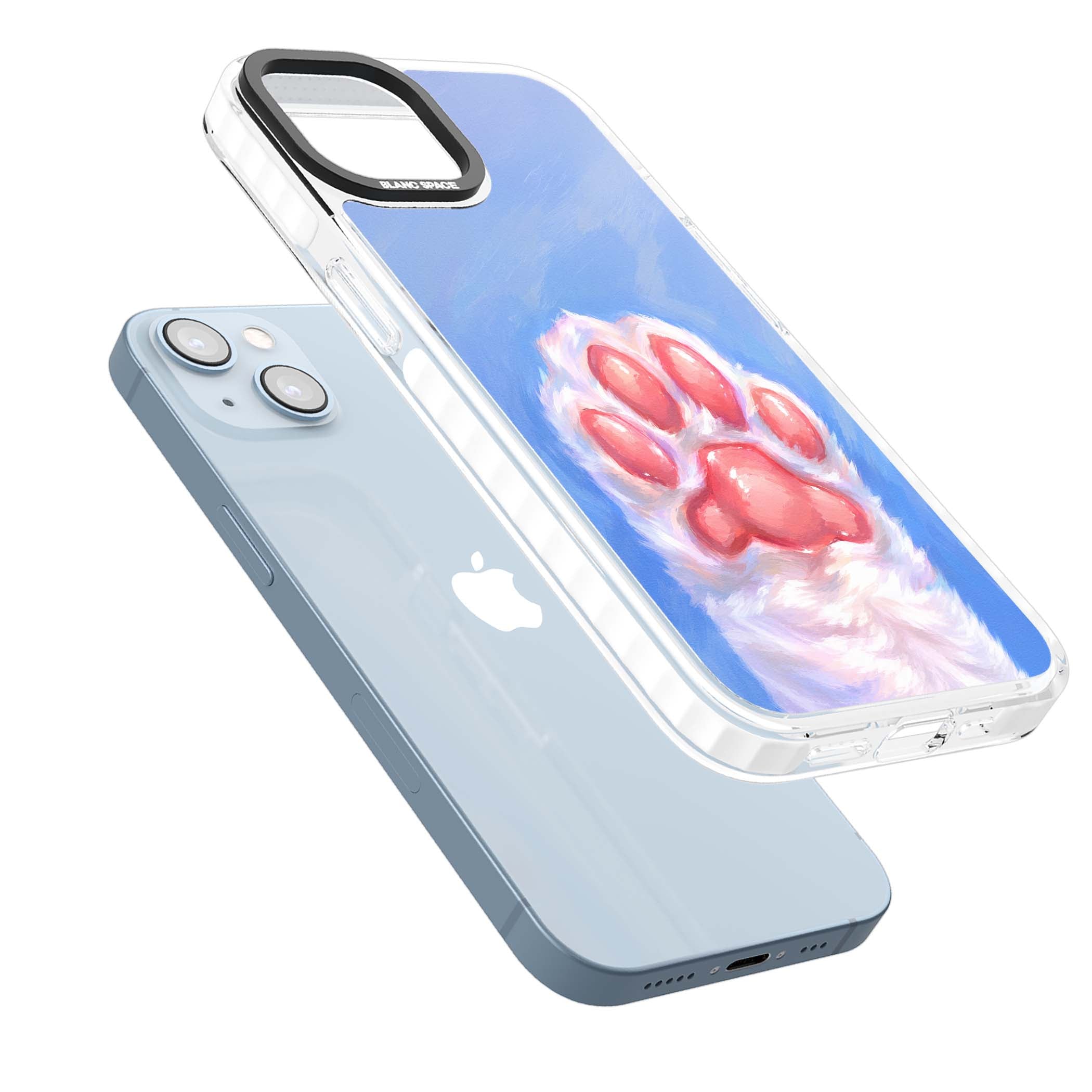 Soft White Paw cute iPhone case | Impact Magsafe case for iPhone 13, iPhone 14, iPhone 15