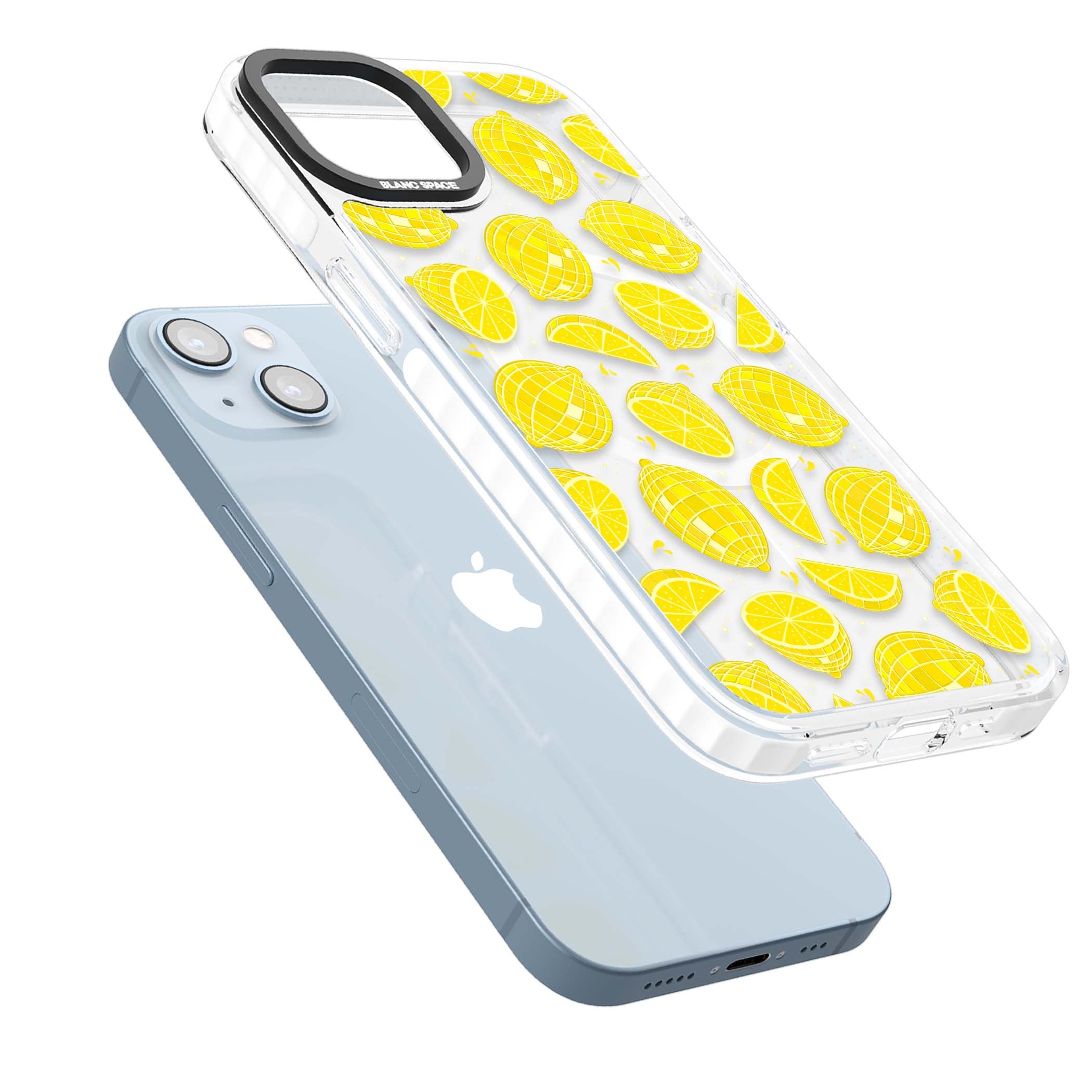 Disco Lemons citrus iPhone case featuring mirrorball lemons, sliced fruit and sparkle accents | Impact Magsafe case for iPhone 13, iPhone 14, iPhone 15