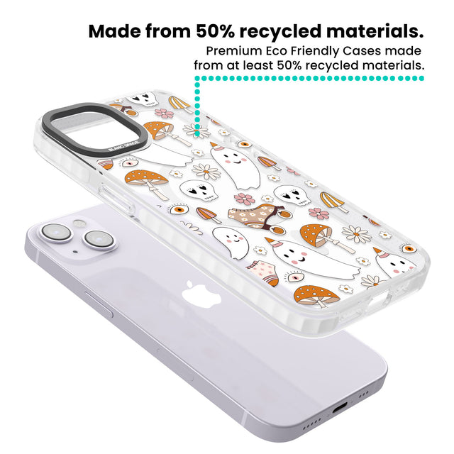 Cute Ghost and Skulls Pattern Magsafe Impact Phone Case for iPhone 13, iPhone 14, iPhone 15