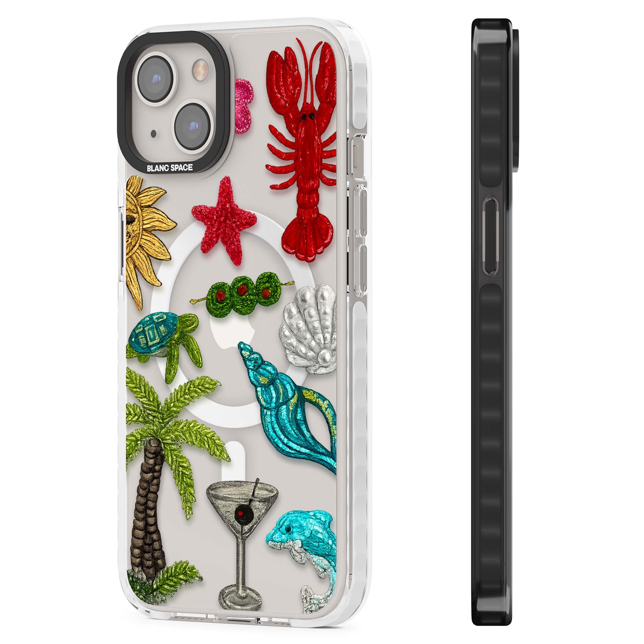 Painted Coastal Pattern coastal iPhone case | Impact Magsafe case for iPhone 13, iPhone 14, iPhone 15