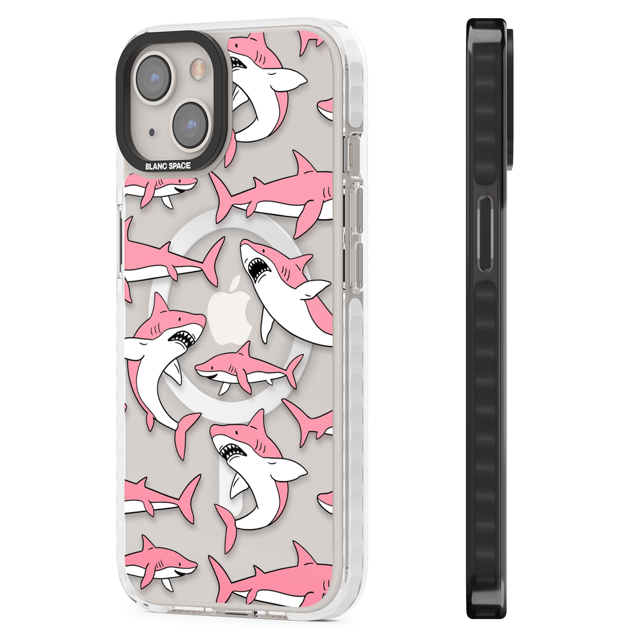 Bubblegum Sharks for her iPhone case | Impact Magsafe case for iPhone 13, iPhone 14, iPhone 15