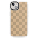 BEIGE CHECKERED Clear Impact Phone Case for iPhone 13, iPhone 14, iPhone 15