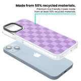 LILAC CHECKERED Clear Impact Phone Case for iPhone 13, iPhone 14, iPhone 15