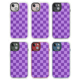 LILAC CHECKERED Clear Impact Phone Case for iPhone 13, iPhone 14, iPhone 15