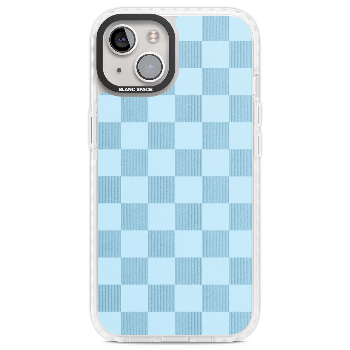 SKYBLUE CHECKERED Clear Impact Phone Case for iPhone 13, iPhone 14, iPhone 15