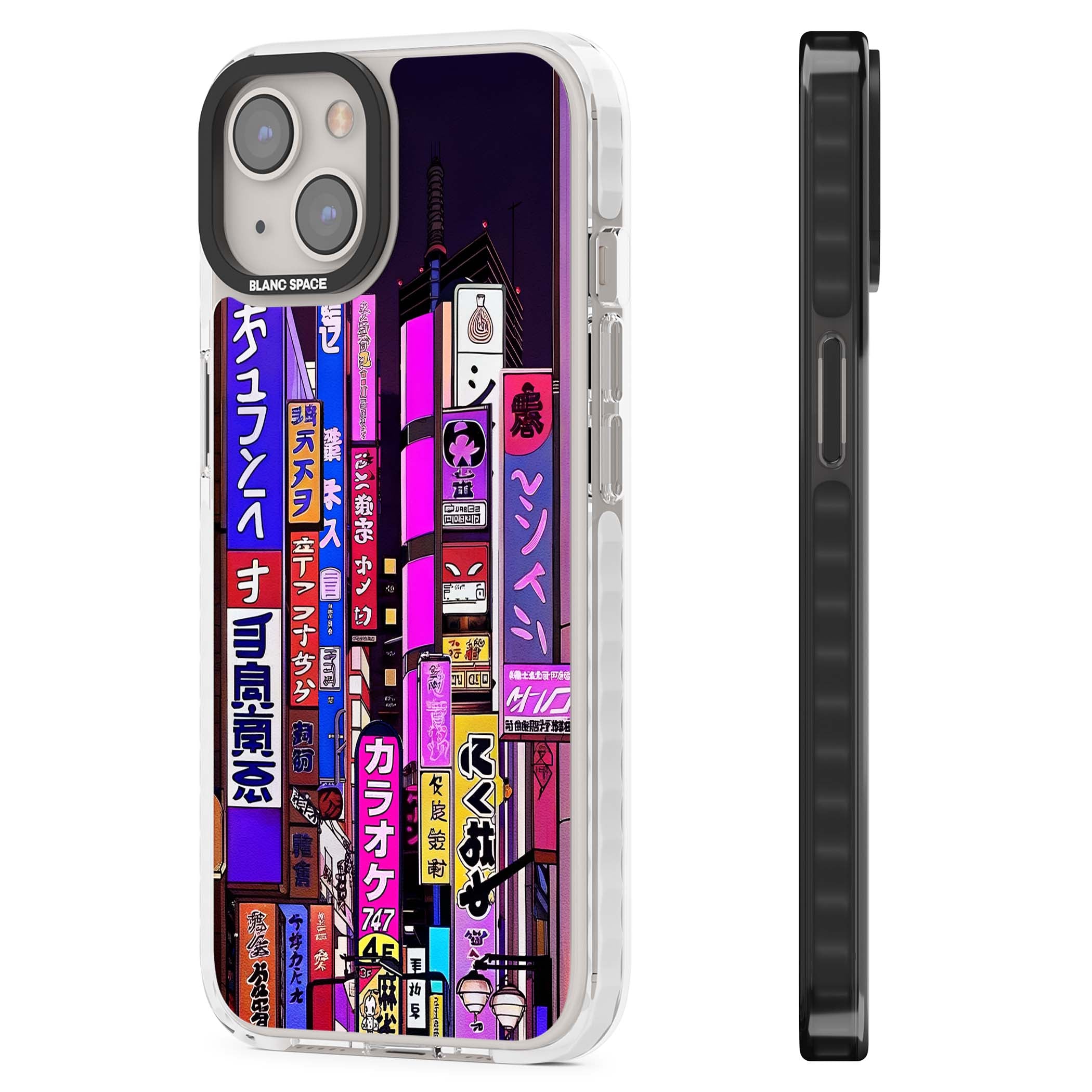NEON NIGHT anime iPhone case | Clear Impact case for iPhone 13, iPhone 14, iPhone 15
