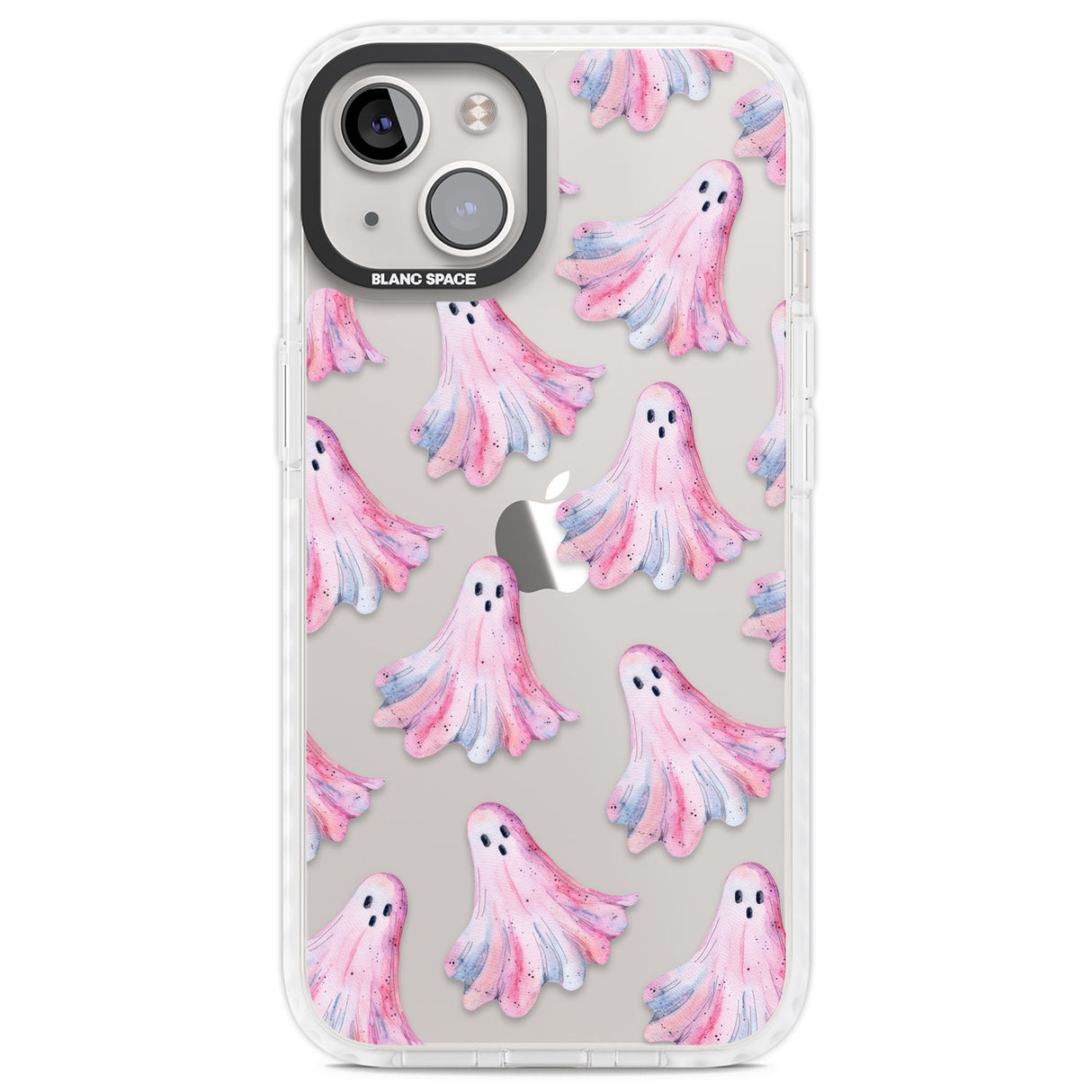 Pink Ghosts Clear Impact Phone Case for iPhone 13, iPhone 14, iPhone 15