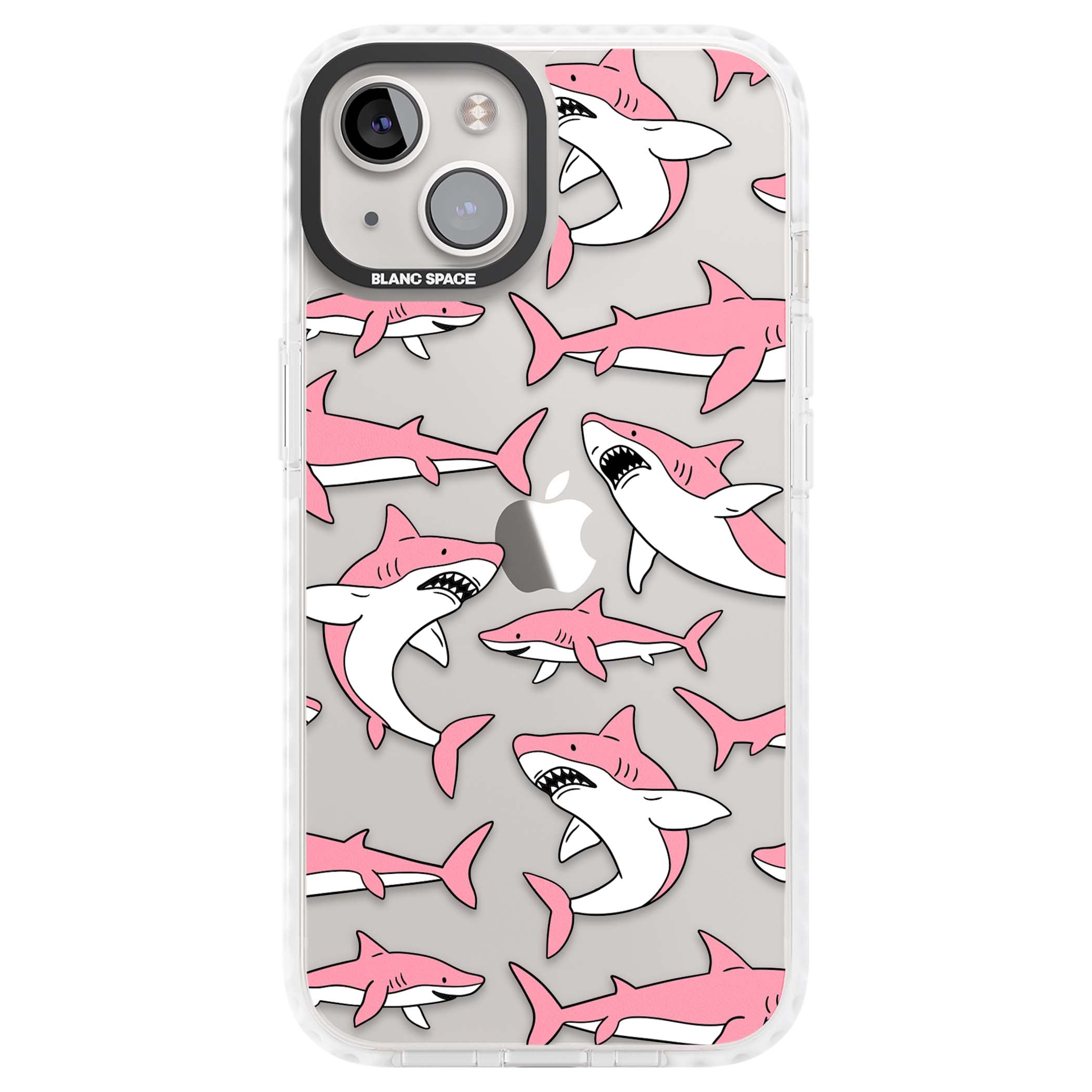 Bubblegum Sharks for her iPhone case | Clear Impact case for iPhone 13, iPhone 14, iPhone 15