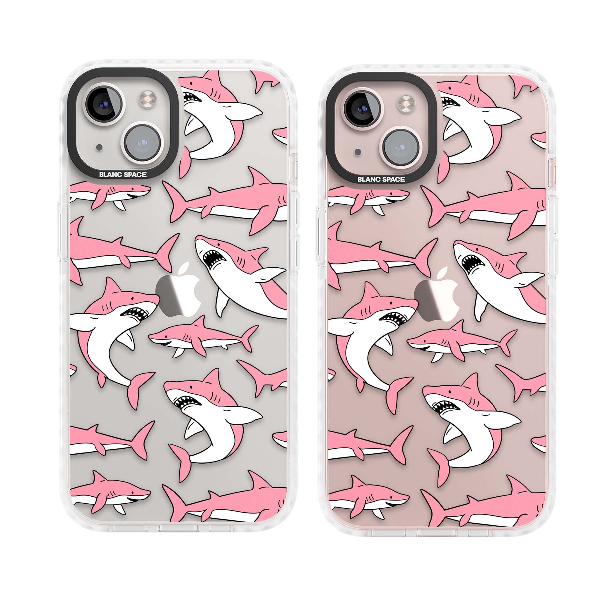 Bubblegum Sharks for her iPhone case | Clear Impact case for iPhone 13, iPhone 14, iPhone 15
