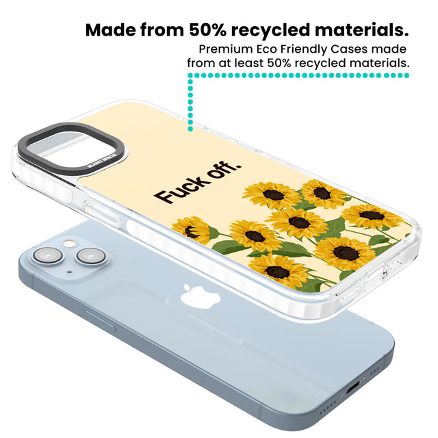 Fuck off Clear Impact Phone Case for iPhone 13, iPhone 14, iPhone 15