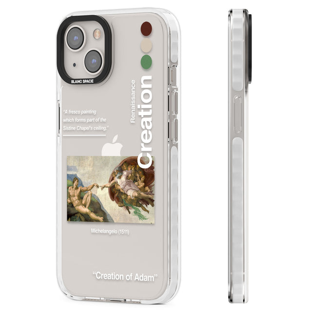 Creation of Adam - Michelangelo Clear Impact Phone Case for iPhone 13, iPhone 14, iPhone 15