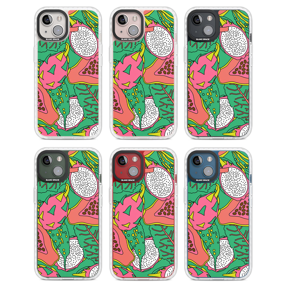 Psychedelic Salad Clear Impact Phone Case for iPhone 13, iPhone 14, iPhone 15