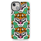 Fierce Jungle Tigers (Green) Clear Impact Phone Case for iPhone 13, iPhone 14, iPhone 15