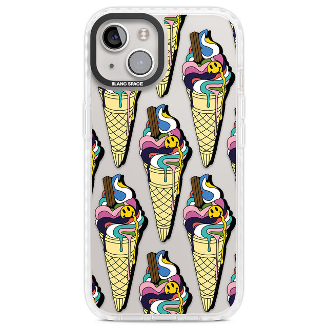 Trip & Drip Ice Cream Clear Impact Phone Case for iPhone 13, iPhone 14, iPhone 15