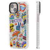 Magic Sticker Collage Clear Impact Phone Case for iPhone 13, iPhone 14, iPhone 15