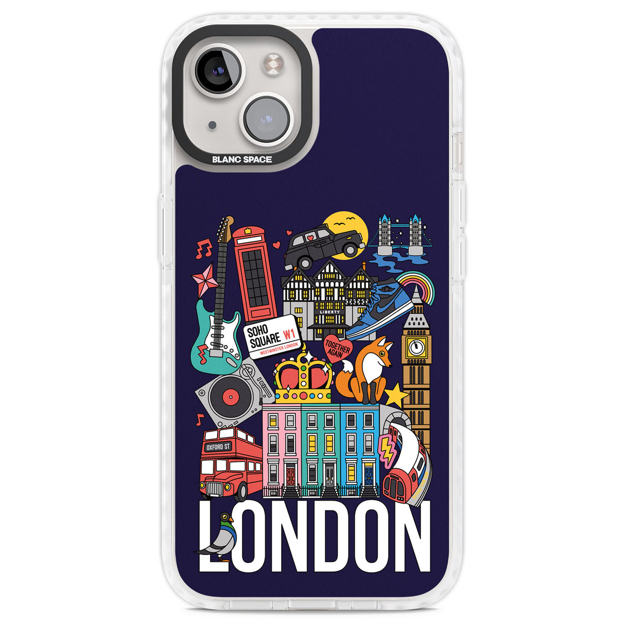 London Calling Clear Impact Phone Case for iPhone 13, iPhone 14, iPhone 15