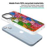 Multicolour Liberty Pattern Clear Impact Phone Case for iPhone 13, iPhone 14, iPhone 15