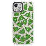 Christmas Tree Pattern Clear Impact Phone Case for iPhone 13, iPhone 14, iPhone 15