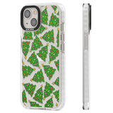 Christmas Tree Pattern Clear Impact Phone Case for iPhone 13, iPhone 14, iPhone 15