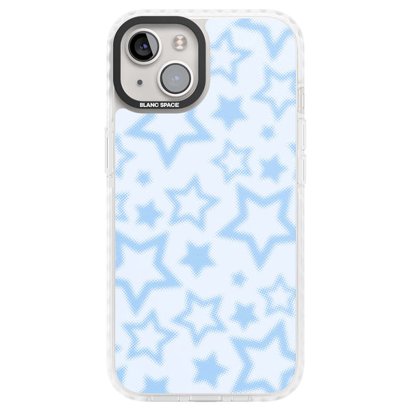 Blue Halftone Stars