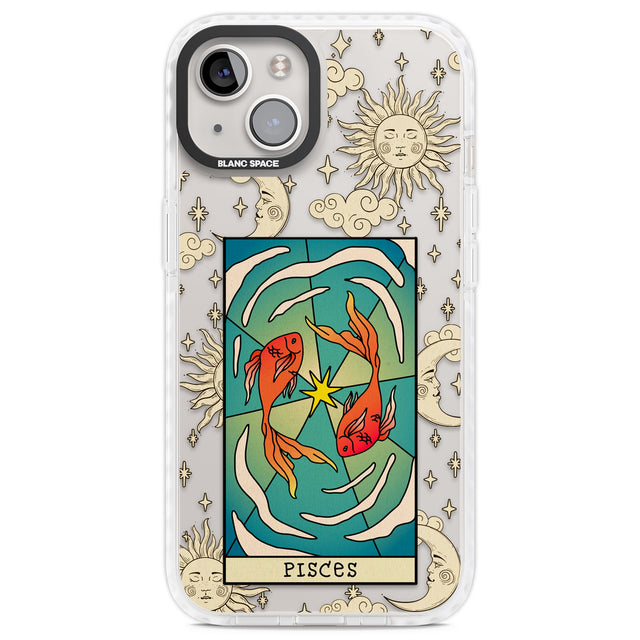 Celestial Zodiac - Pisces Clear Impact Phone Case for iPhone 13, iPhone 14, iPhone 15