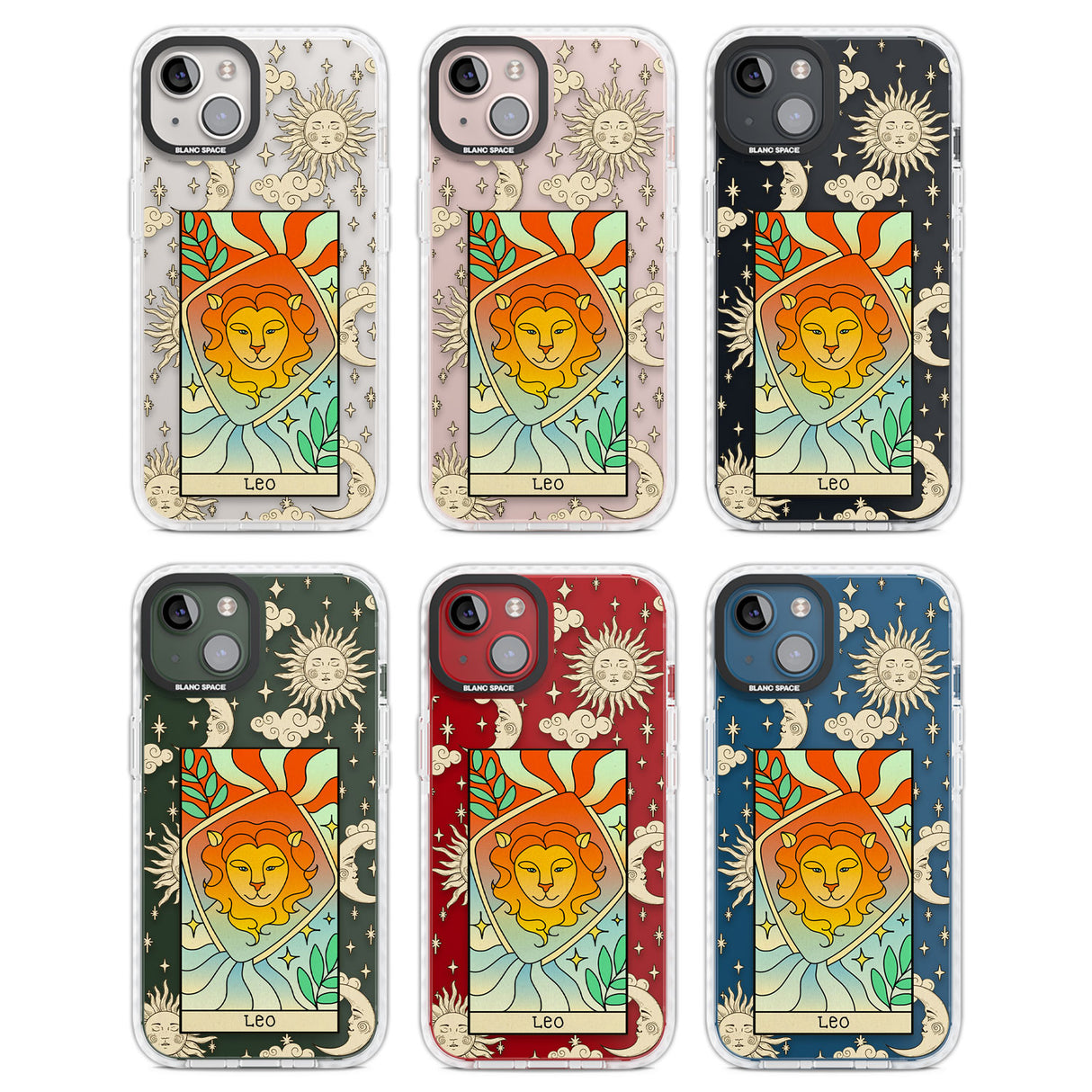 Celestial Zodiac - Leo Clear Impact Phone Case for iPhone 13, iPhone 14, iPhone 15