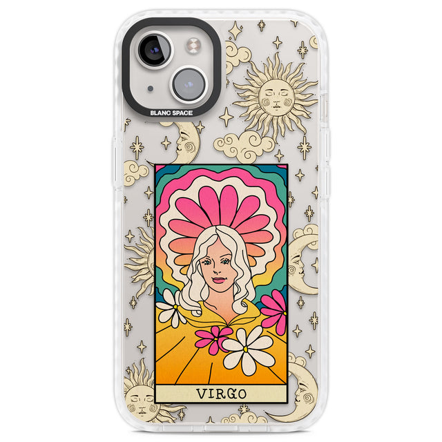 Celestial Zodiac - Virgo Clear Impact Phone Case for iPhone 13, iPhone 14, iPhone 15