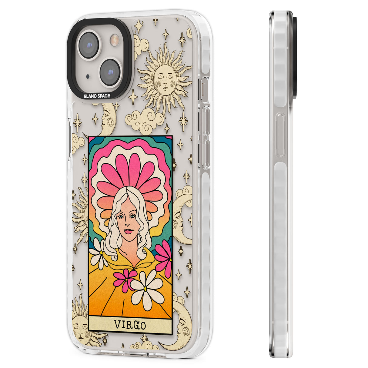 Celestial Zodiac - Virgo Clear Impact Phone Case for iPhone 13, iPhone 14, iPhone 15