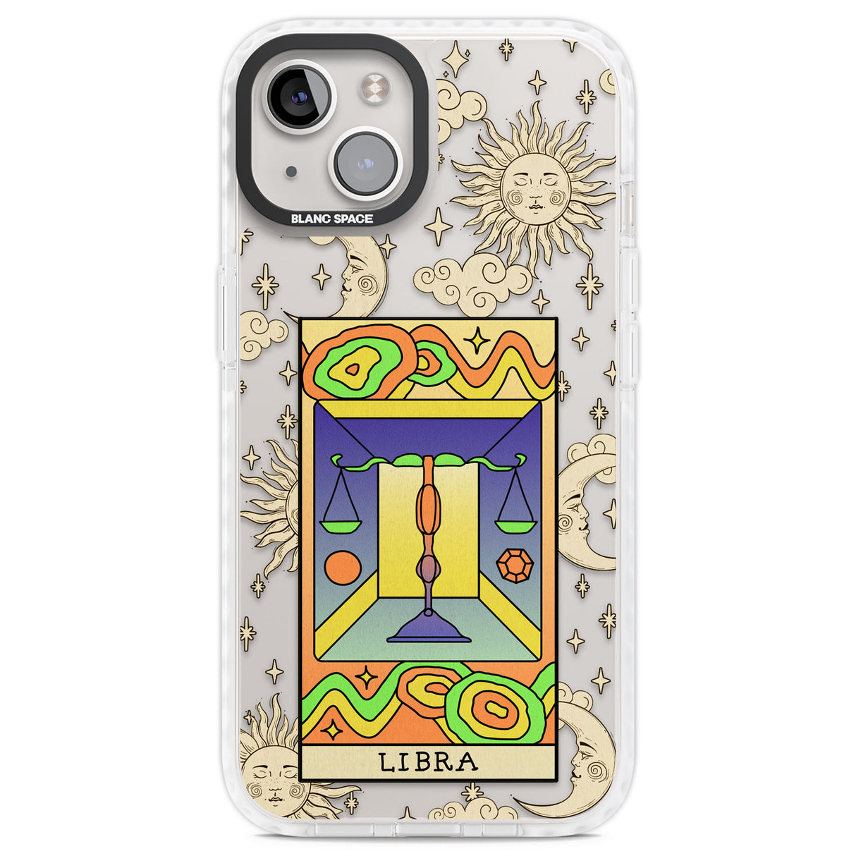 Celestial Zodiac - Libra Clear Impact Phone Case for iPhone 13, iPhone 14, iPhone 15