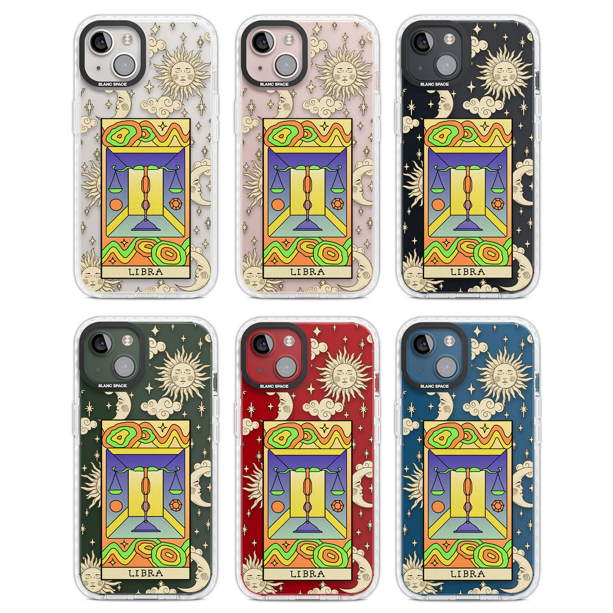 Celestial Zodiac - Libra Clear Impact Phone Case for iPhone 13, iPhone 14, iPhone 15
