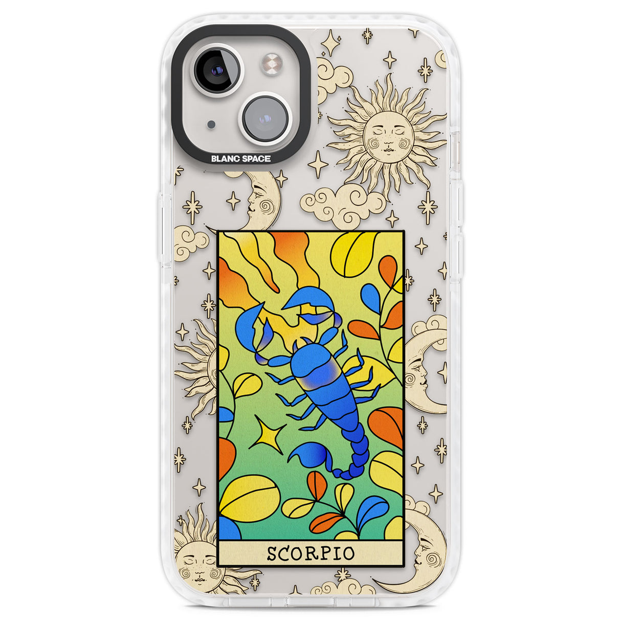 Celestial Zodiac - Scorpio Clear Impact Phone Case for iPhone 13, iPhone 14, iPhone 15