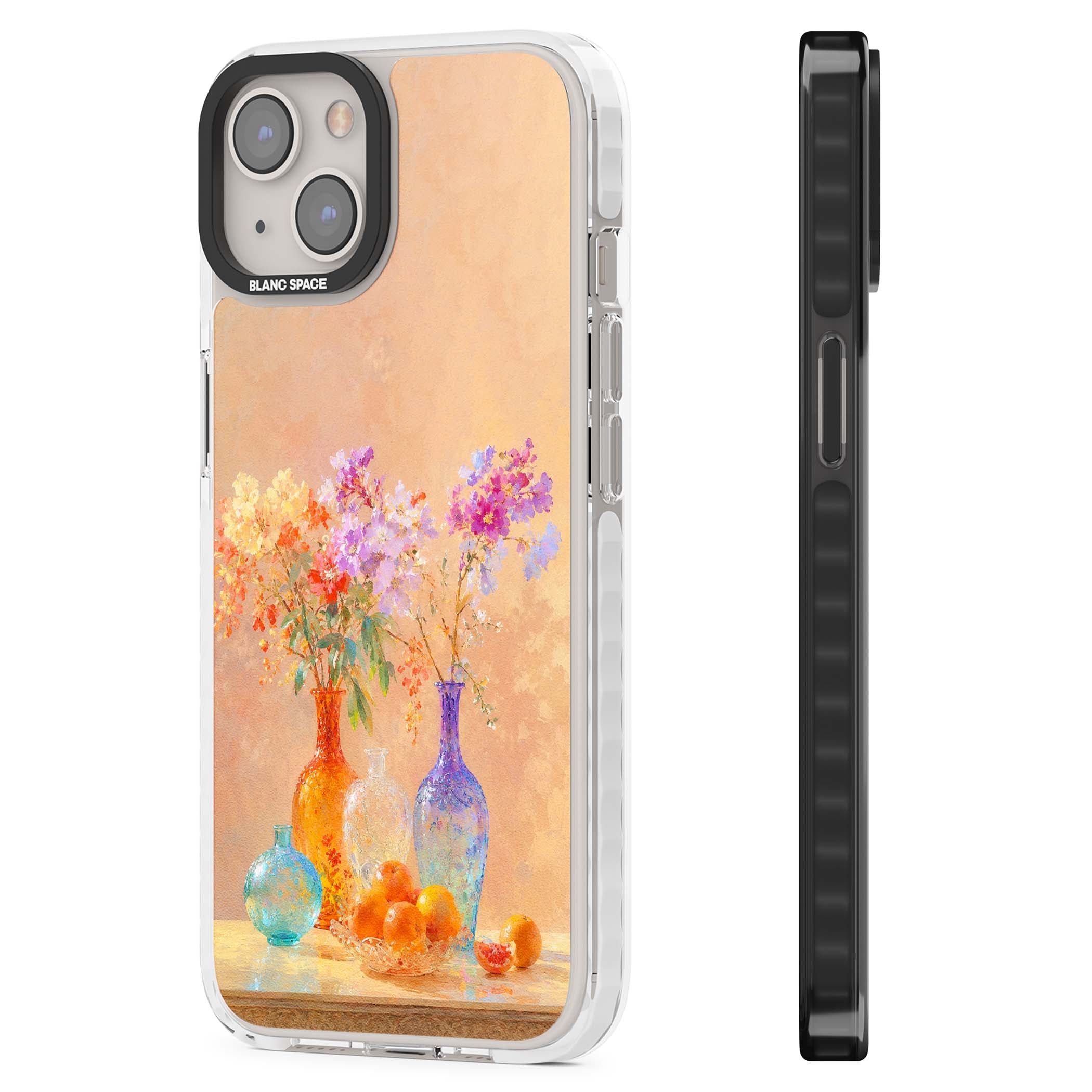 Peach Glass art iPhone case | Clear Impact case for iPhone 13, iPhone 14, iPhone 15