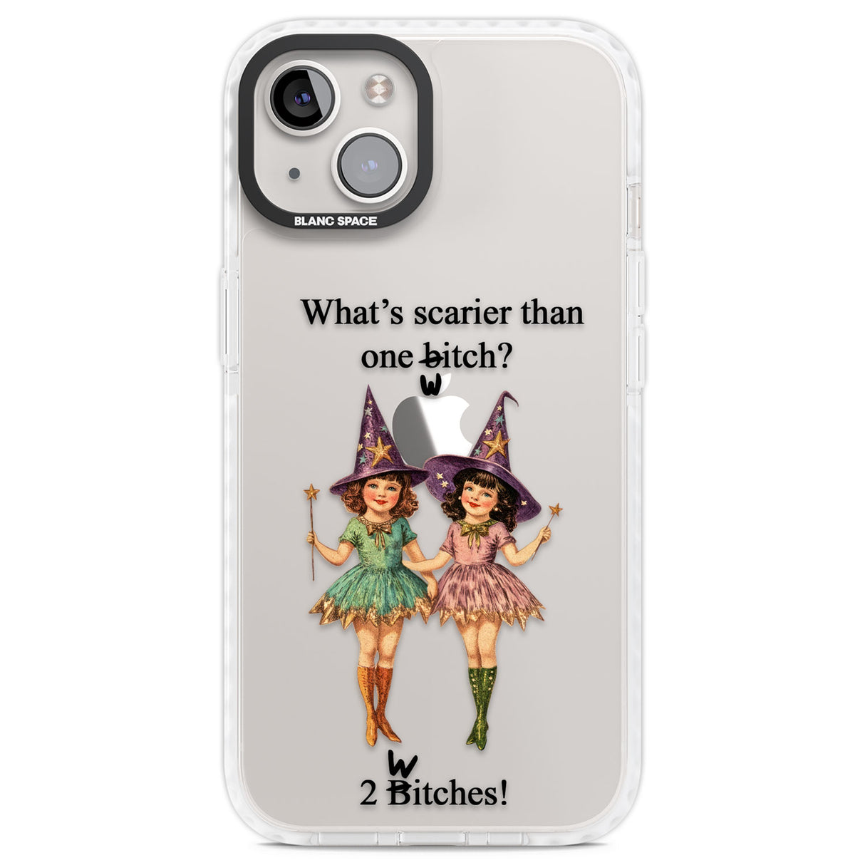 Two Witches Clear Impact Phone Case for iPhone 13, iPhone 14, iPhone 15