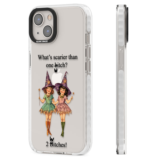 Two Witches Clear Impact Phone Case for iPhone 13, iPhone 14, iPhone 15