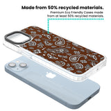 Brown Bandana Clear Impact Phone Case for iPhone 13, iPhone 14, iPhone 15