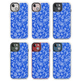 Blue Bandana Clear Impact Phone Case for iPhone 13, iPhone 14, iPhone 15