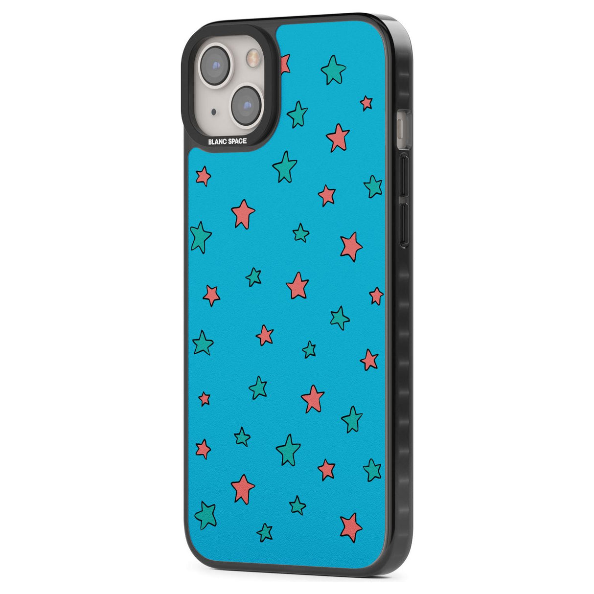 Blue Heartstopper Stars Pattern Phone Case for iPhone 14 Plus