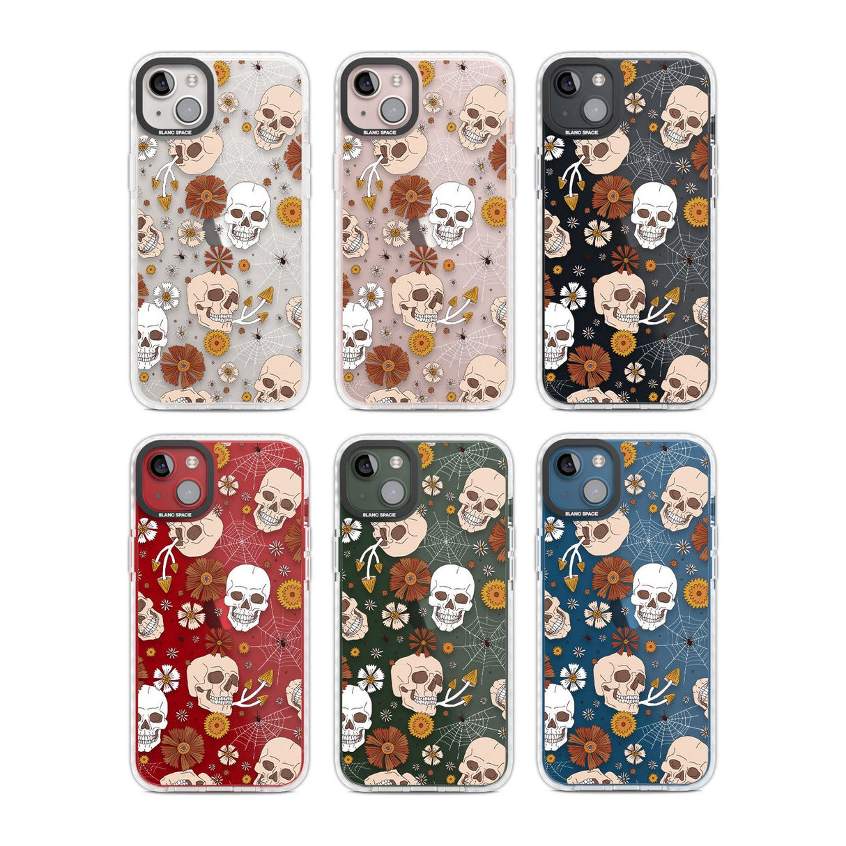 Halloween Skulls and FlowersPhone Case for iPhone 14 Plus