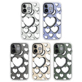 Hand-Drawn Hearts Clear Impact Phone Case for iPhone 13 Pro, iPhone 14 Pro, iPhone 15 Pro